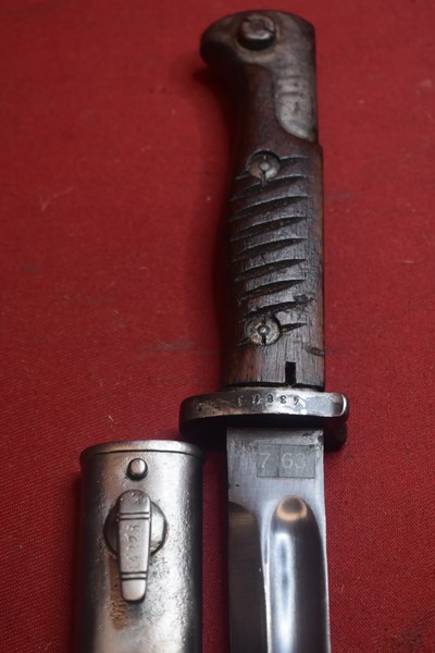 MODIFIED WW1 GERMAN 98/05 BUTCHER BAYONET TO FIR YUGOSLAVIAN M1924 MAUSER M24B SERIES