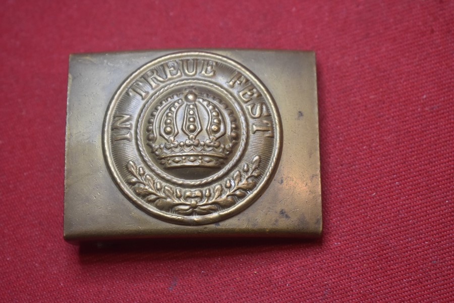 WW1 GERMAN BAVARIAN BELT BUCKLE ALL BRASS-ON HOLD