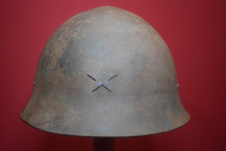 WW2 JAPANESE SOLDIERS HELMET-SOLD.