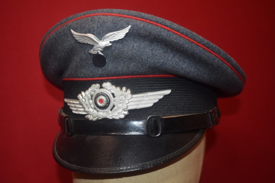 WW2 GERMAN LUFTWAFFE FLACK NCO PEAK CAP DATED 1937