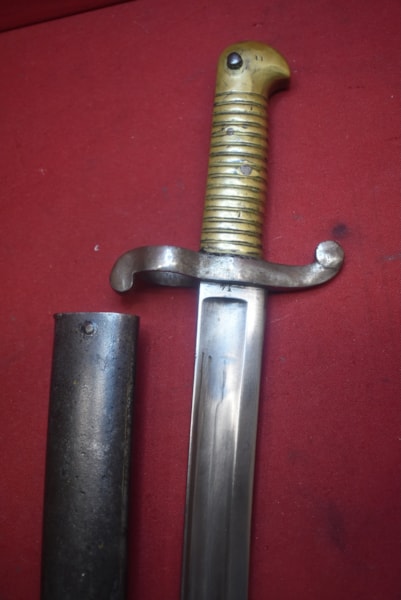 GERMAN CAPTURED 1866 FRENCH YATAGHAN BAYONET-SOLD