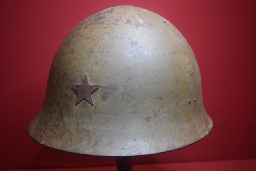 WW2 JAPANESE HELMET CASUALTY/KIA
