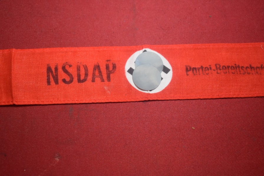 WW2 GERMAN NSDAP PARTEI BEREITSCHAFT ARM BAND-SOLD
