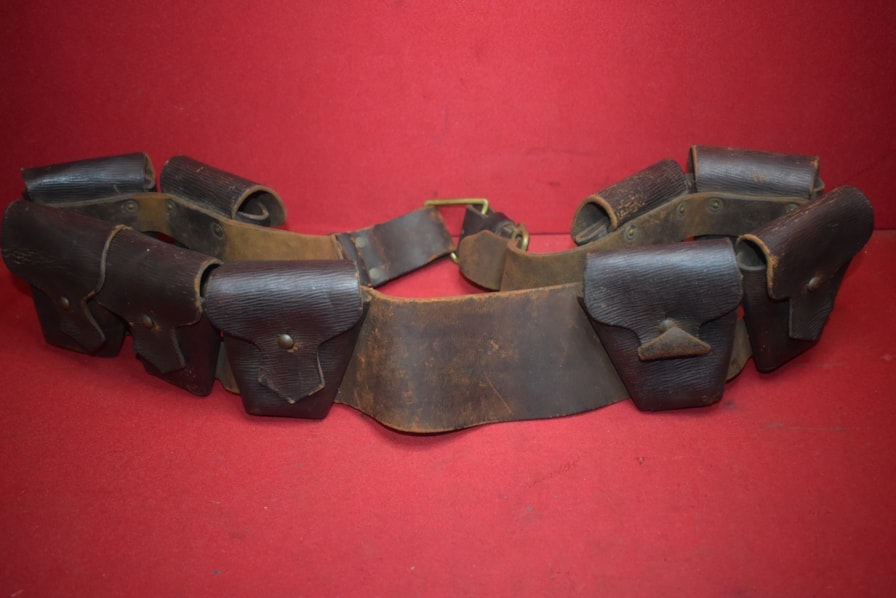 WW1 BRITISH/AUSTRALIAN LIGHT HORSE/CAVALRY 9 POCKET BANDOLEER