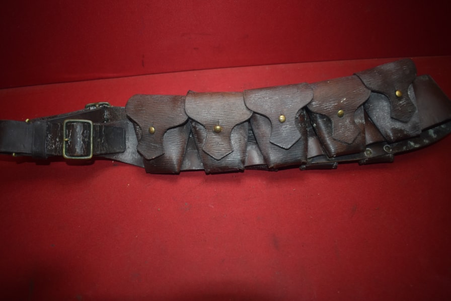 WW1 BRITISH/AUSTRALIAN LIGHT HORSE/CAVALRY 9 POCKET BANDOLEER.