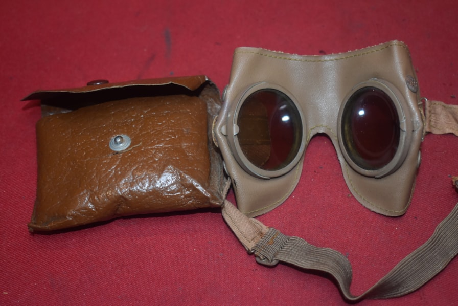 WW2 GERMAN ARMY SOLDIERS DAK SUN/DUST GOGGLES