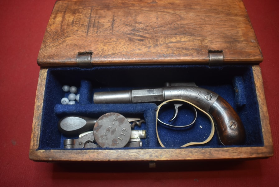 US CIVIL WAR PERIOD ALLEN AND WHEELOCK SINGLE SHOT PERCUSSION CAP PISTOL 1845 PATTERN-SOLD