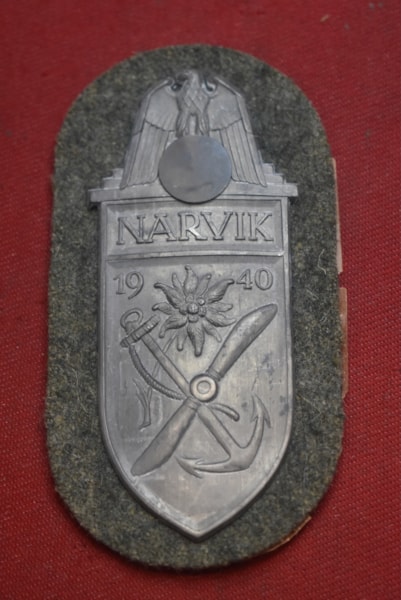 WW2 GERMAN ARMY NARVIK SHIELD-SOLD MG