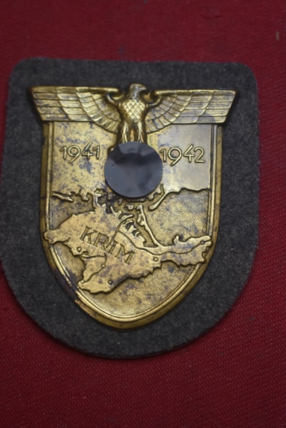 WW2 GERMAN ARMY KRIM (CRIMEA) SLEEVE SHIELD.-SOLD