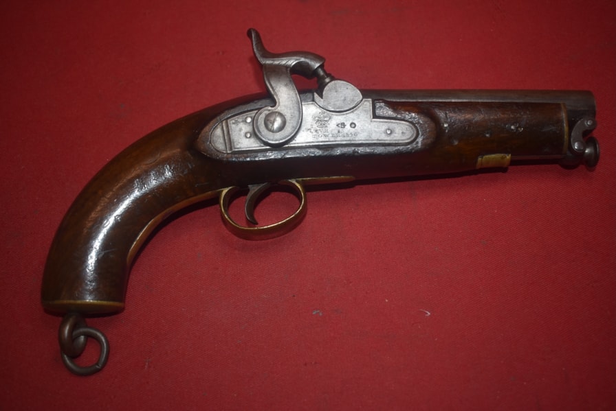 BRITISH VICTORIAN PATTERN 1842 PERCUSSION SEA SERVICE PISTOL DATED 1846