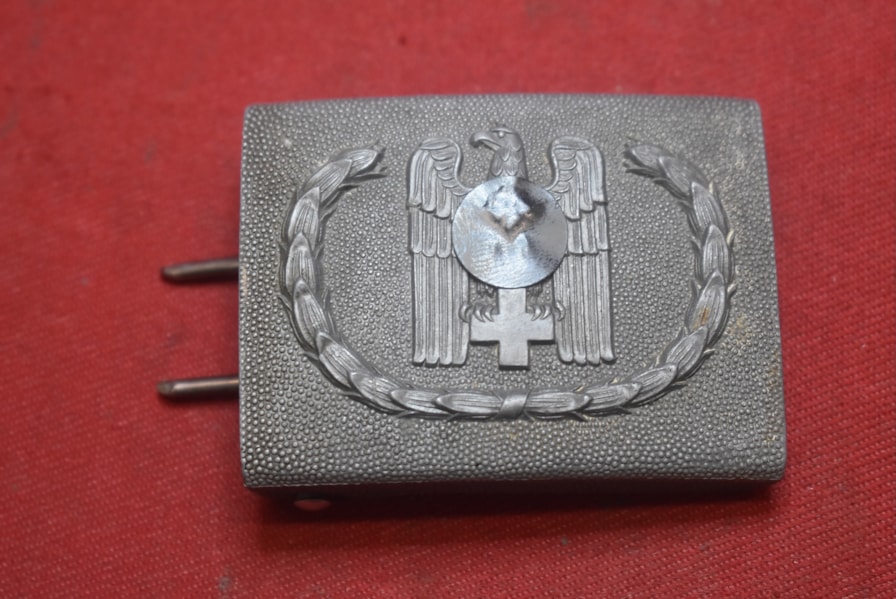 WW2 GERMAN ENLISTED MANS RED CROSS BELT BUCKLE-SOLD MG