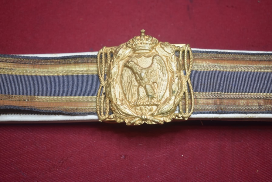 WW2 ITALIAN ARMY OFFICERS BROCADE DRESS BELT AND BUCKLE