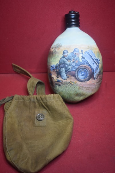 WW2 RUSSIAN GERMAN DECORATED WATER CANTEEN